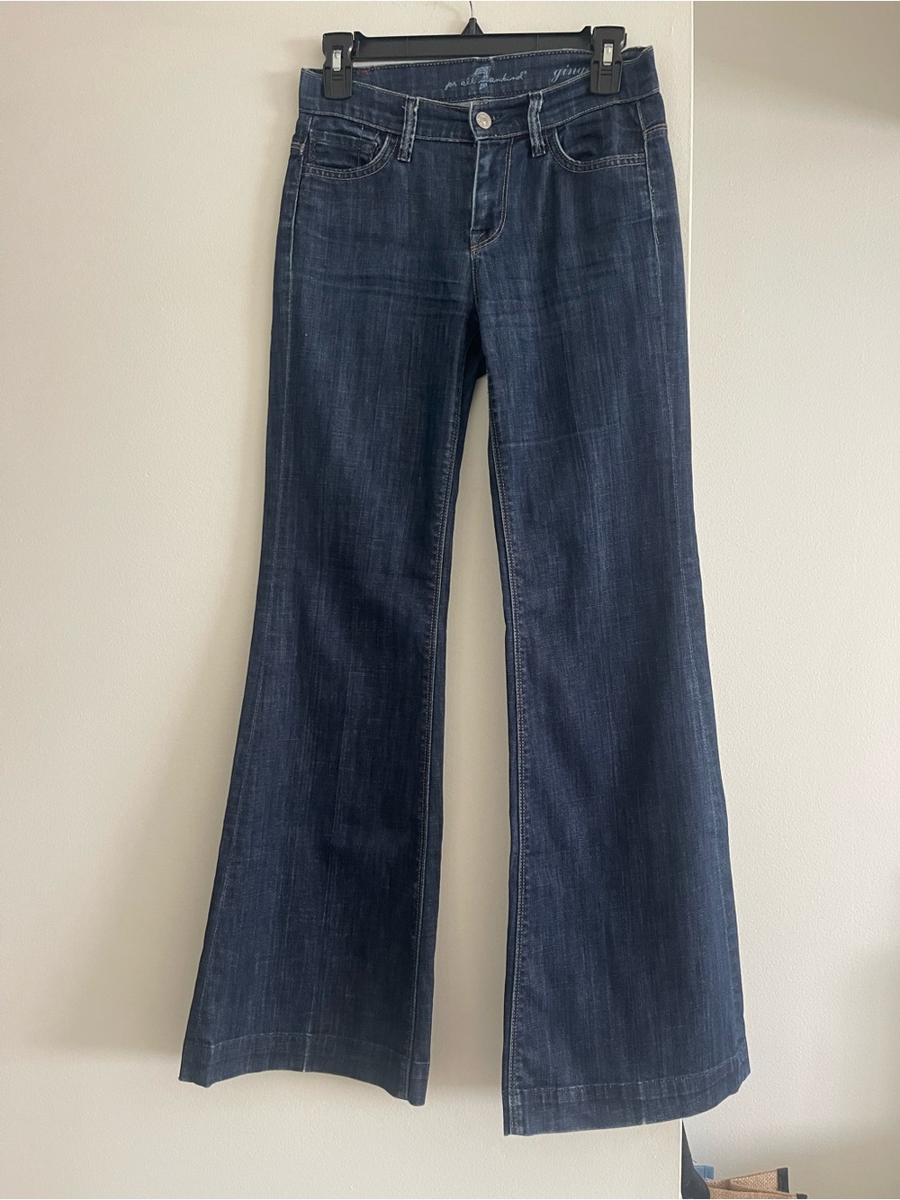 7 For All Mankind Dark Blue low rise Flare Jeans